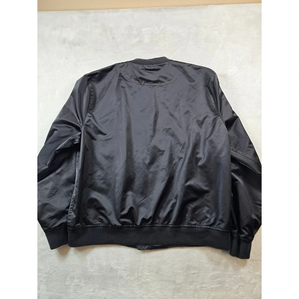 Bonobos Satin Bomber Jacket Mens 2XL Black Standard Fit Full Zip